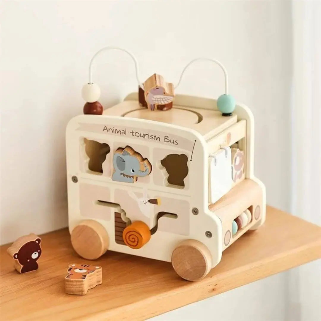 Jouet en bois Bus Montessori – AnimalBus
