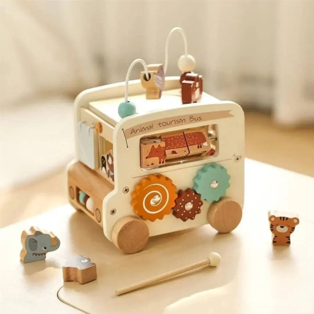 Jouet en bois Bus Montessori – AnimalBus
