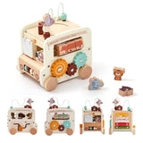 Jouet en bois Bus Montessori – AnimalBus