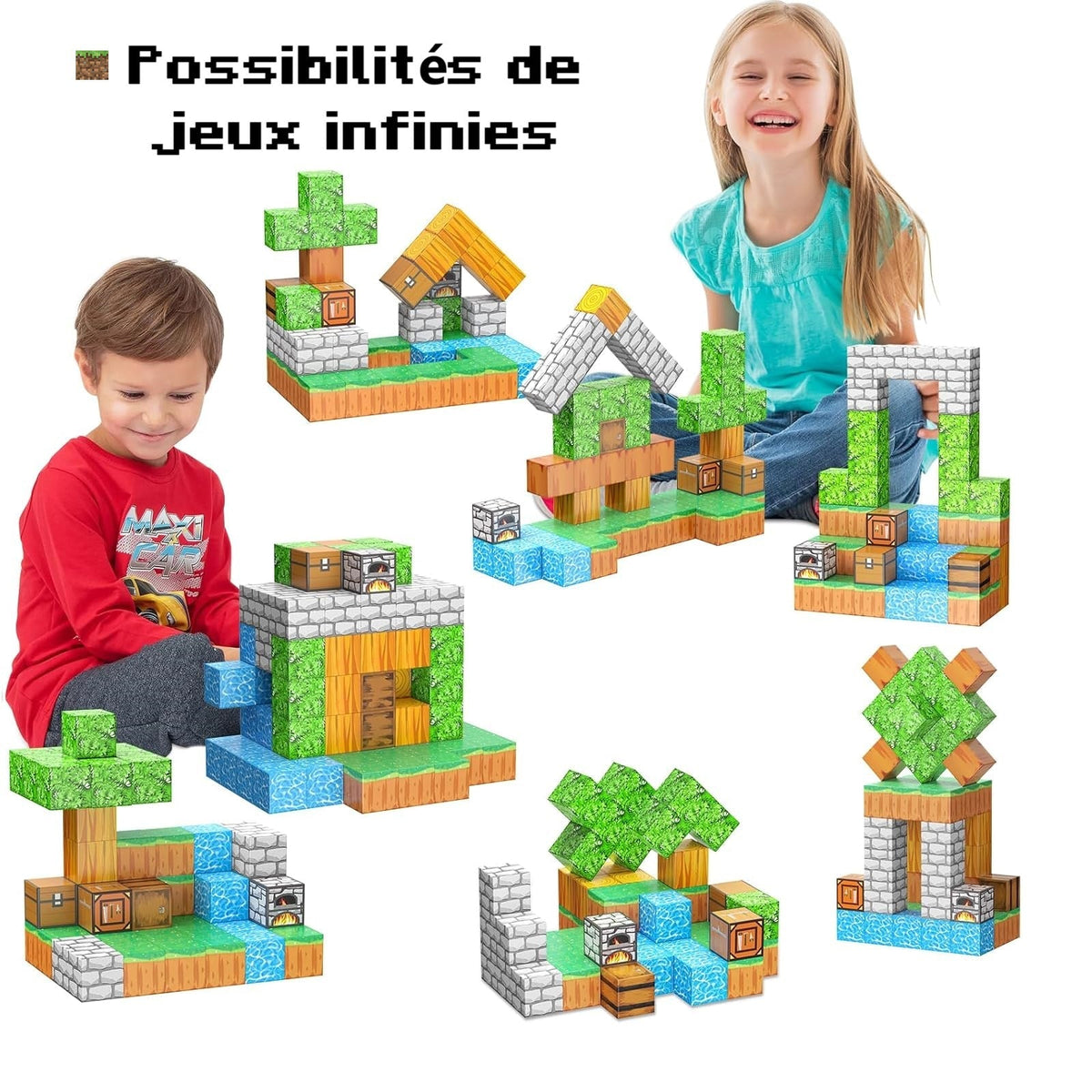 Jeu de Blocs magnétiques | PlayCraft