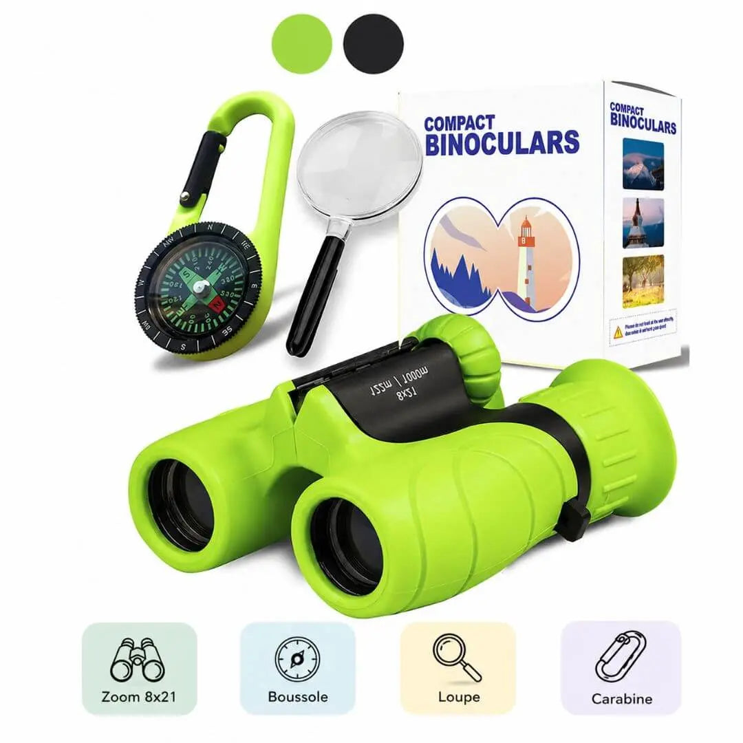 Jumelles Enfant Compactes 8x21 – Antichoc – Exploration