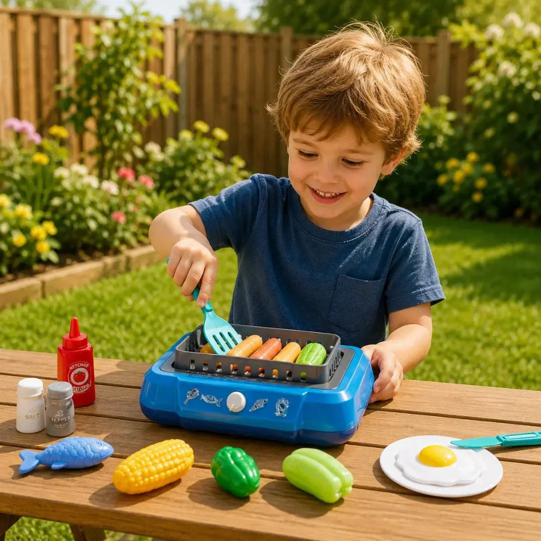 Kit Cuisine Enfant BBQ – 4 Modes – Jeu Imitation
