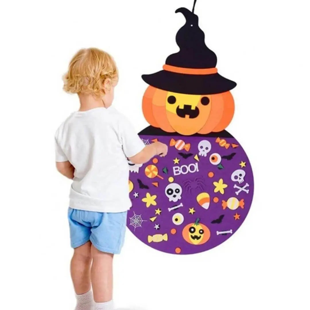 Kit DIY Halloween – Citrouille Sorcière en Feutre