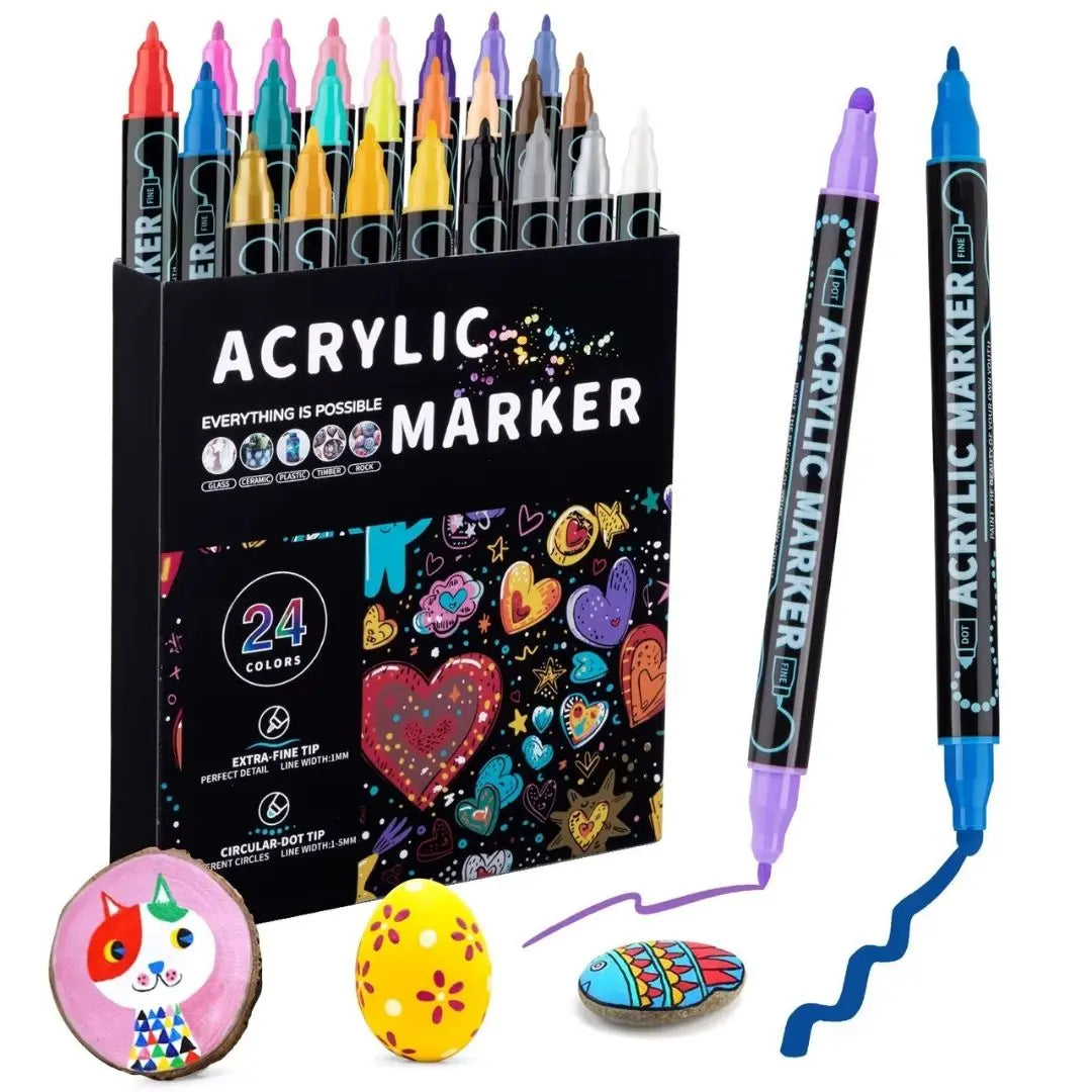 Kit DIY Marqueurs Acryliques Double Pointe – ColorCraft