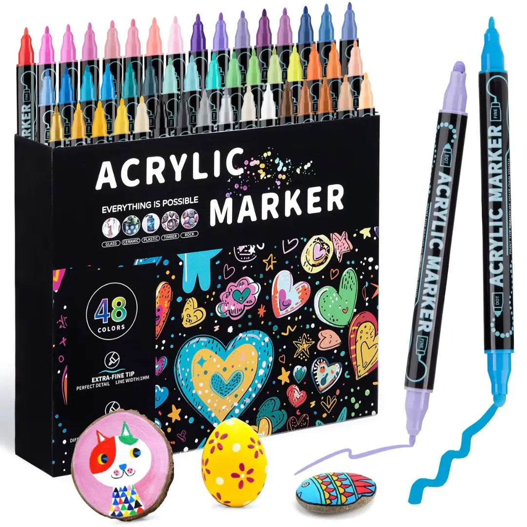 Kit DIY Marqueurs Acryliques Double Pointe – ColorCraft
