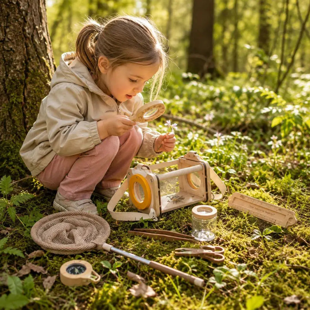 Kit Insectes Enfant en Bois – 8 Outils Montessori Nature