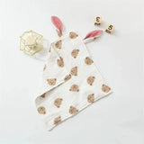 Lange bébé 100 % coton - Motif Tête d'Ourson