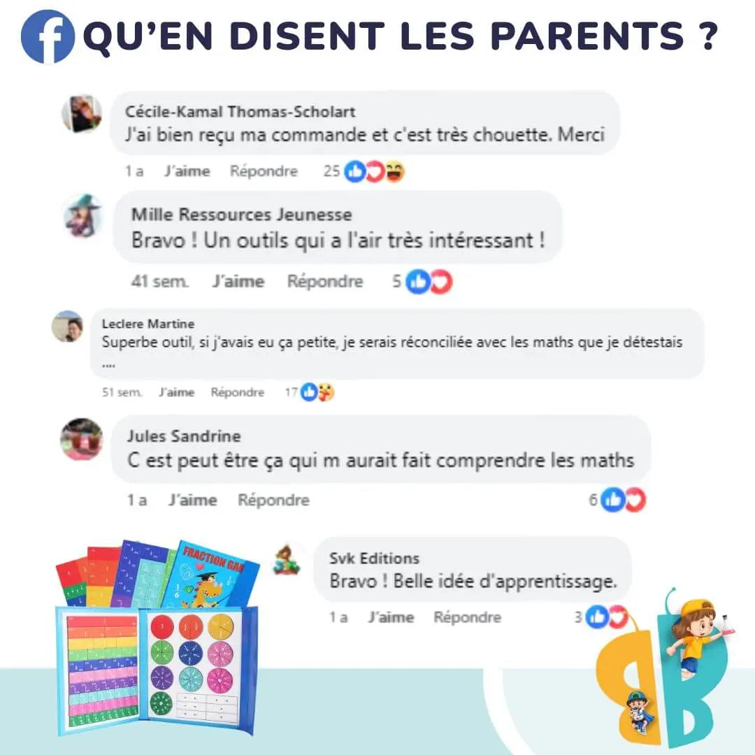 Livre de Fractions Magnétique Montessori - FractionGame