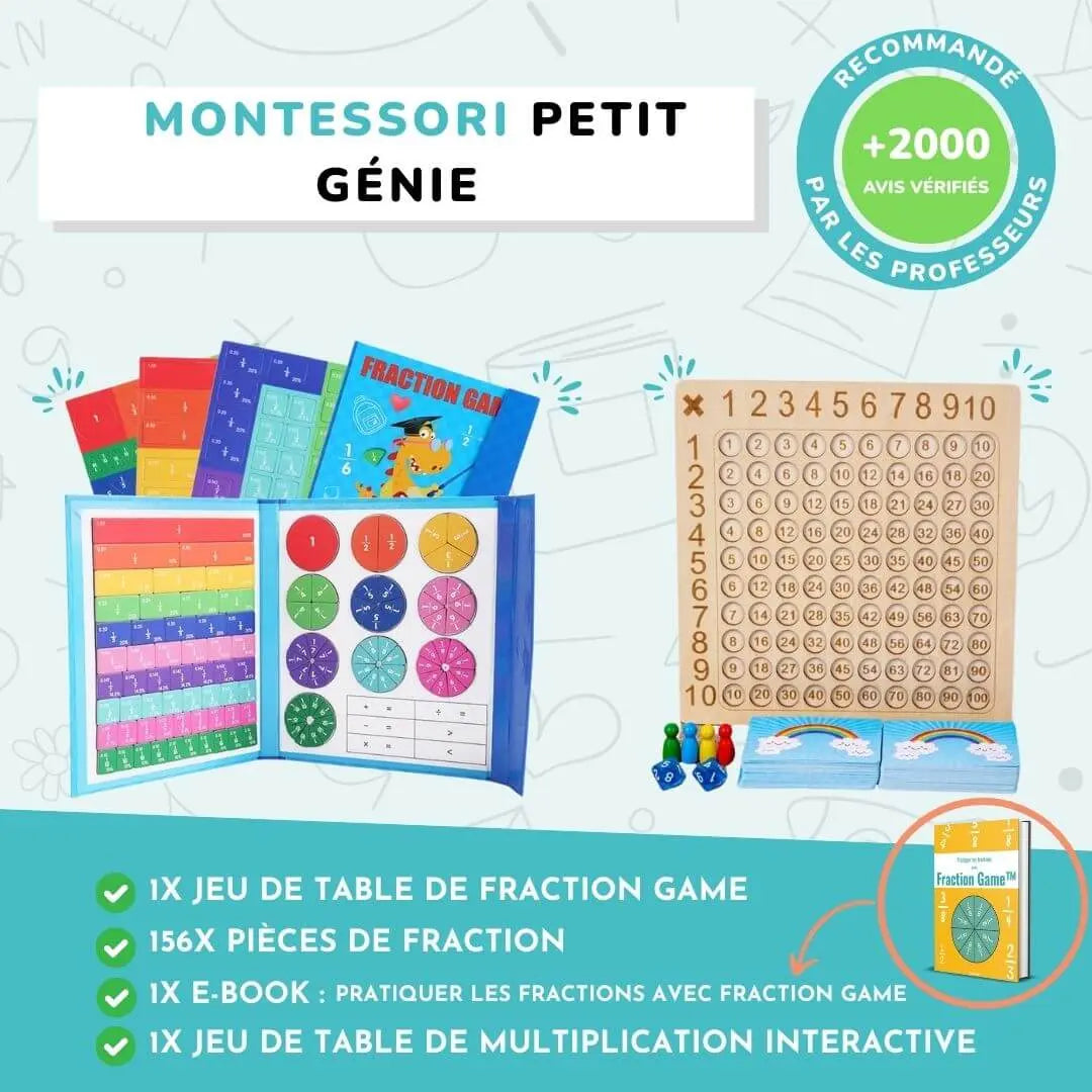 Livre de Fractions Magnétique Montessori - FractionGame