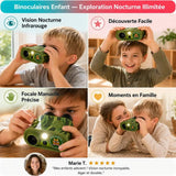 Lunettes Vision Nocturne Enfant – 48MP – 2.5K Vidéo