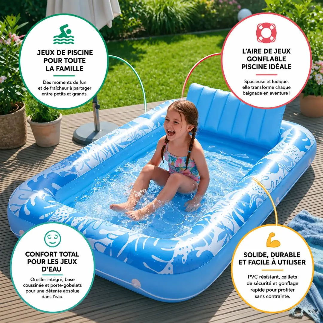 Matelas Gonflable Piscine XXL Enfant – Jeux d’Eau Été