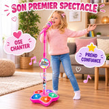 Micro Karaoké Enfant Lumineux – Pied Réglable