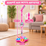 Micro Karaoké Enfant Lumineux – Pied Réglable