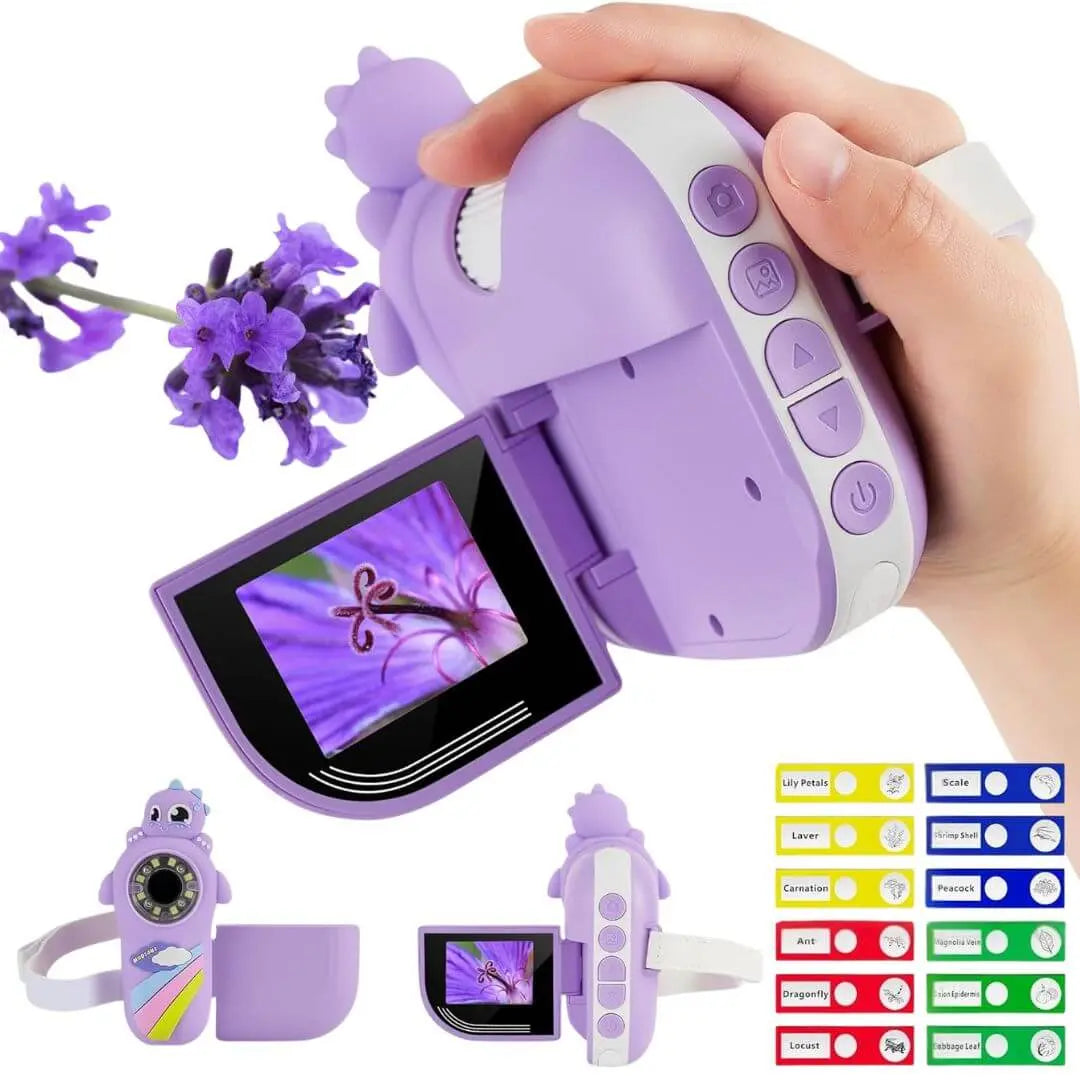 Microscope Électronique Enfant 1000X Violet – Dès 6 Ans