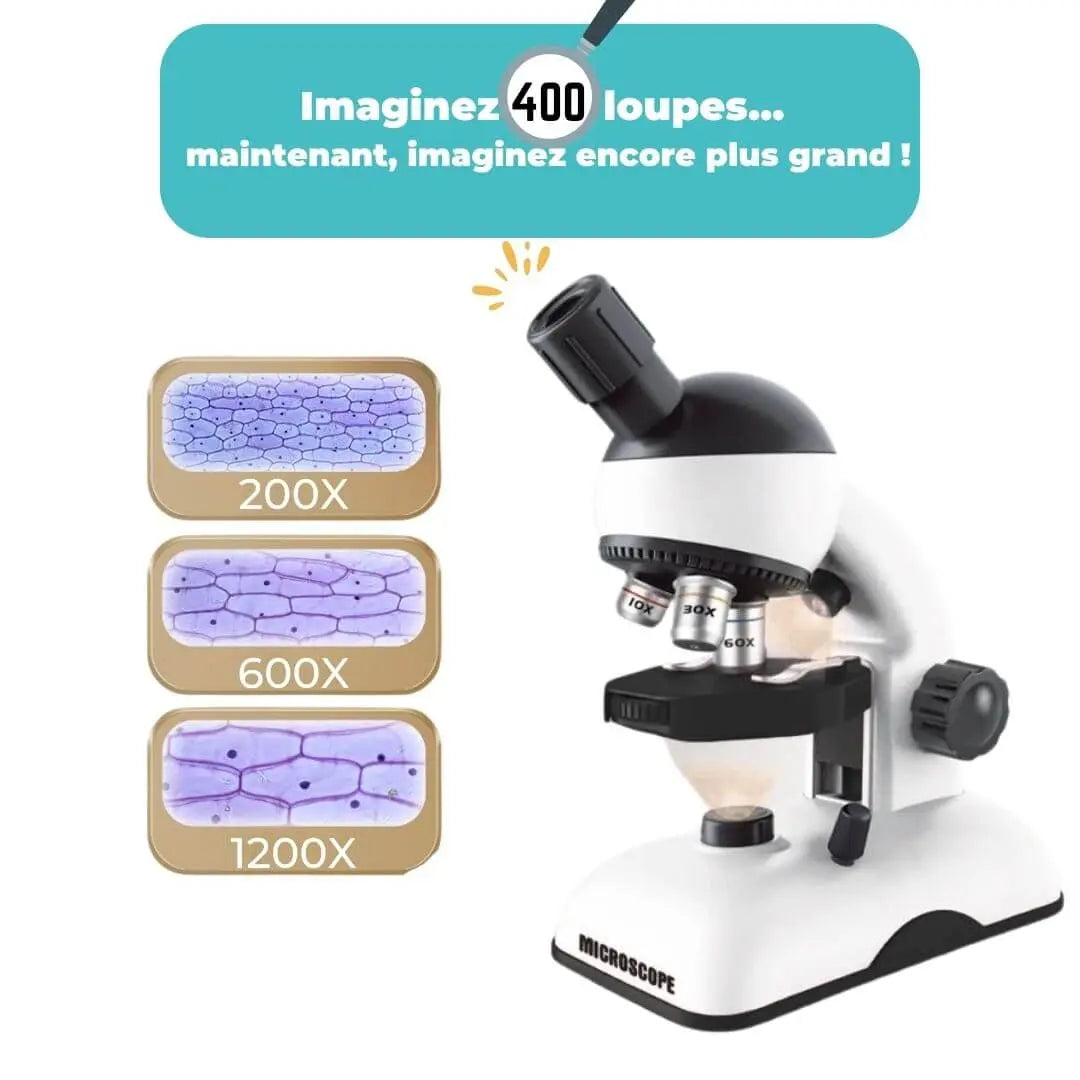 Microscope Enfant Haute Précision 1200x – Dès 6 Ans
