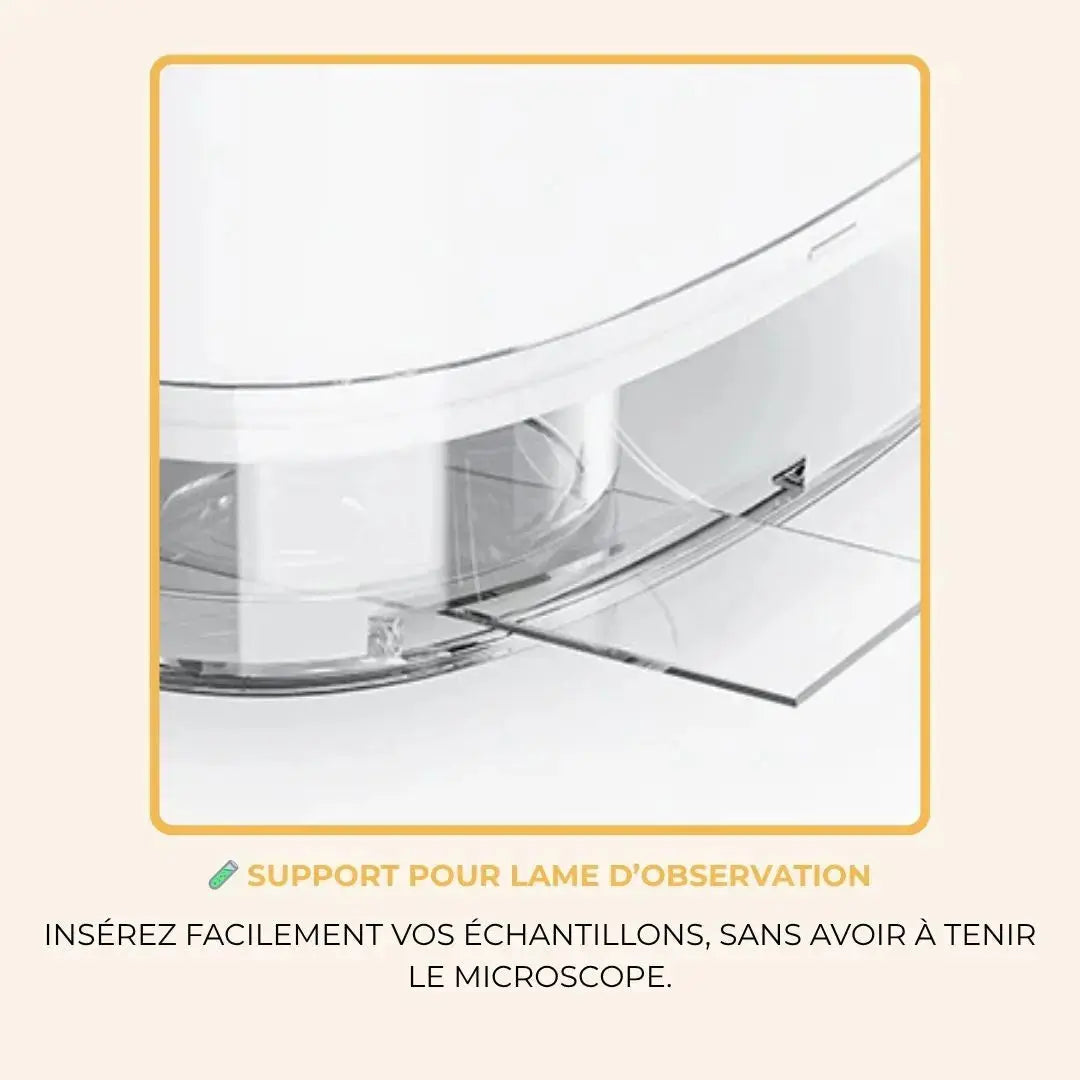 Microscope Enfant avec Écran 5 cm et Zoom 1000x Blanc – Dès 6 Ans