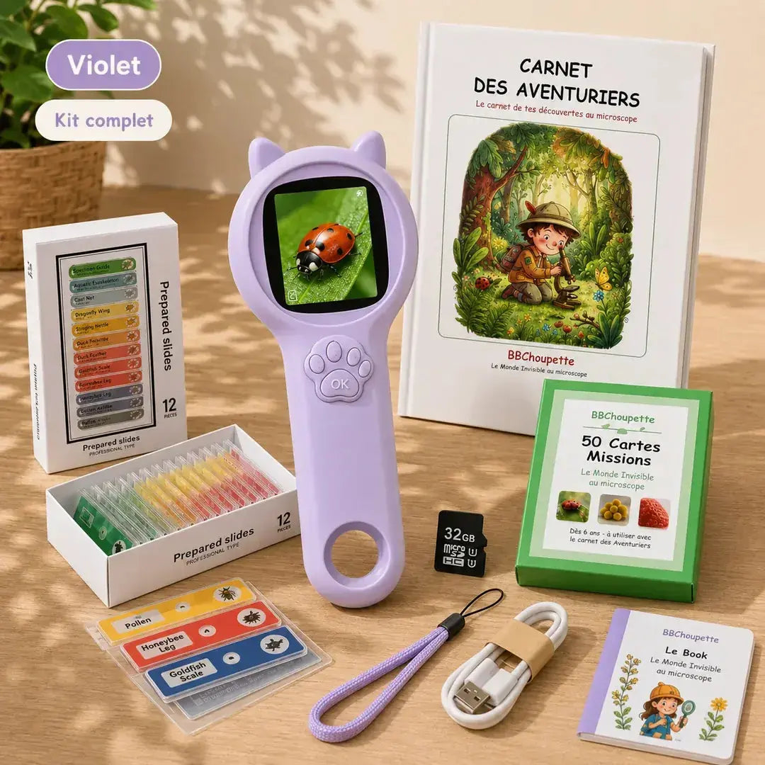 Microscope Enfant avec Jeux Éducatifs – Dès 4 Ans