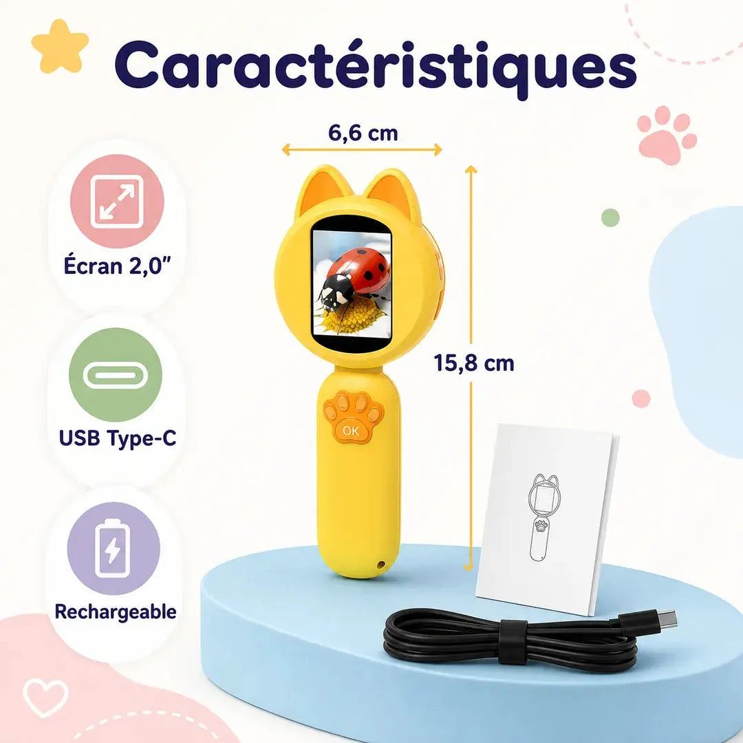 Microscope Enfant avec Jeux Éducatifs – Dès 4 Ans