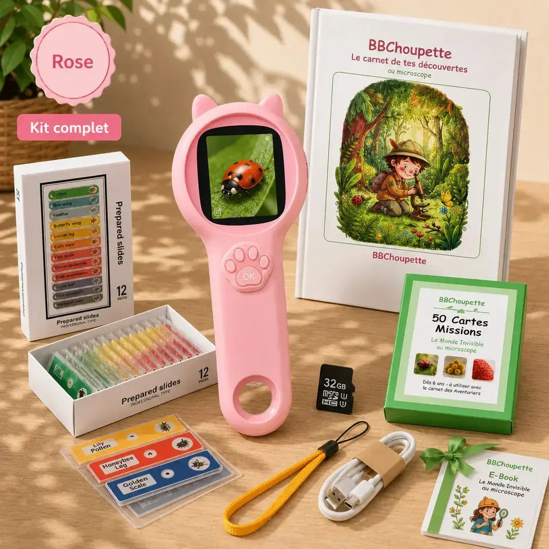 Microscope Enfant avec Jeux Éducatifs – Dès 4 Ans