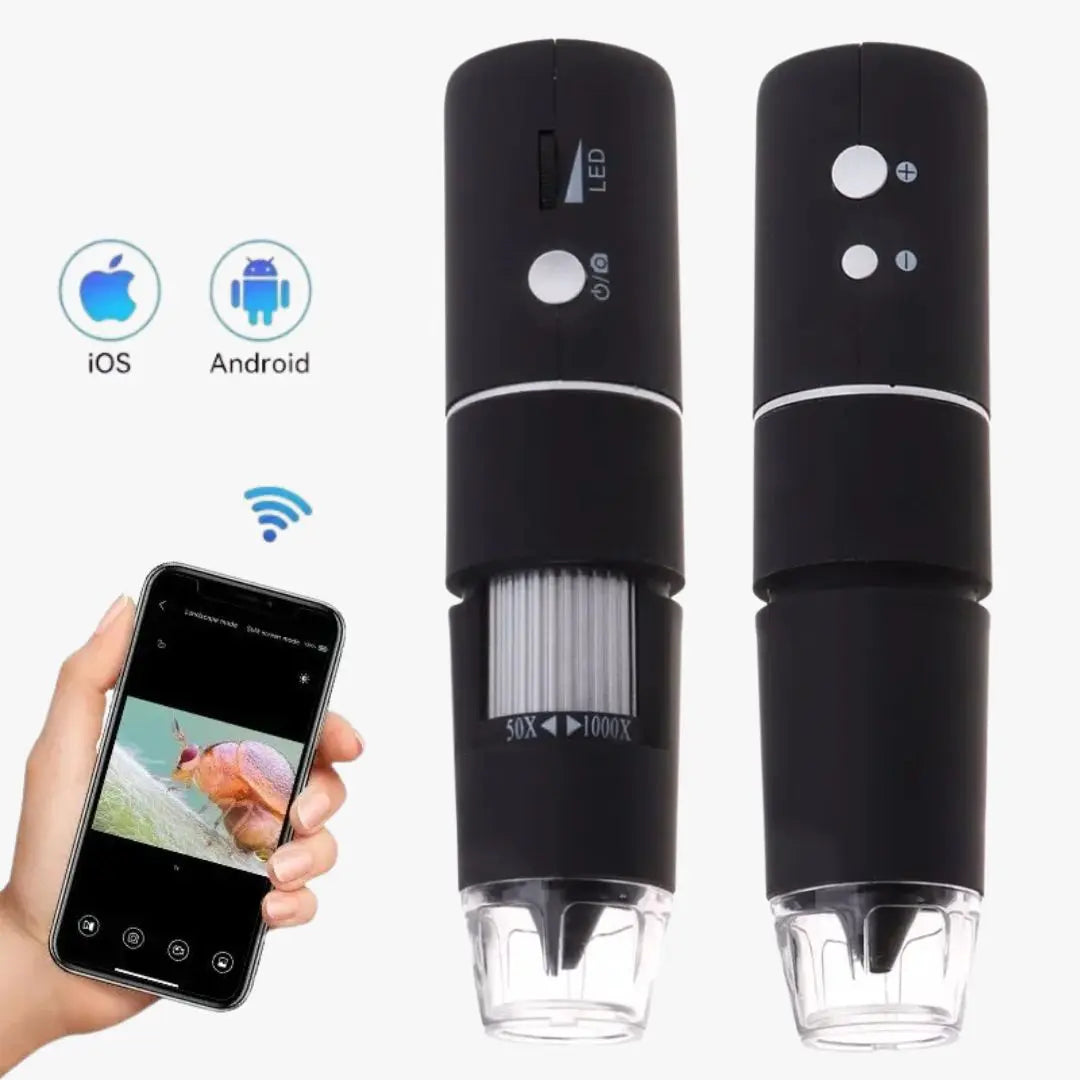 Microscope Numérique Enfant WiFi avec Support 360° – Dès 6 Ans