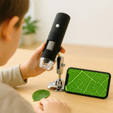 Microscope Numérique Enfant WiFi avec Support 360° – Dès 6 Ans