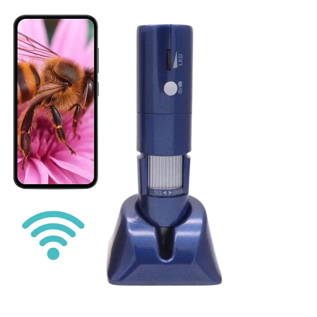 Microscope Numérique Enfant WiFi avec Support 360° – Dès 6 Ans