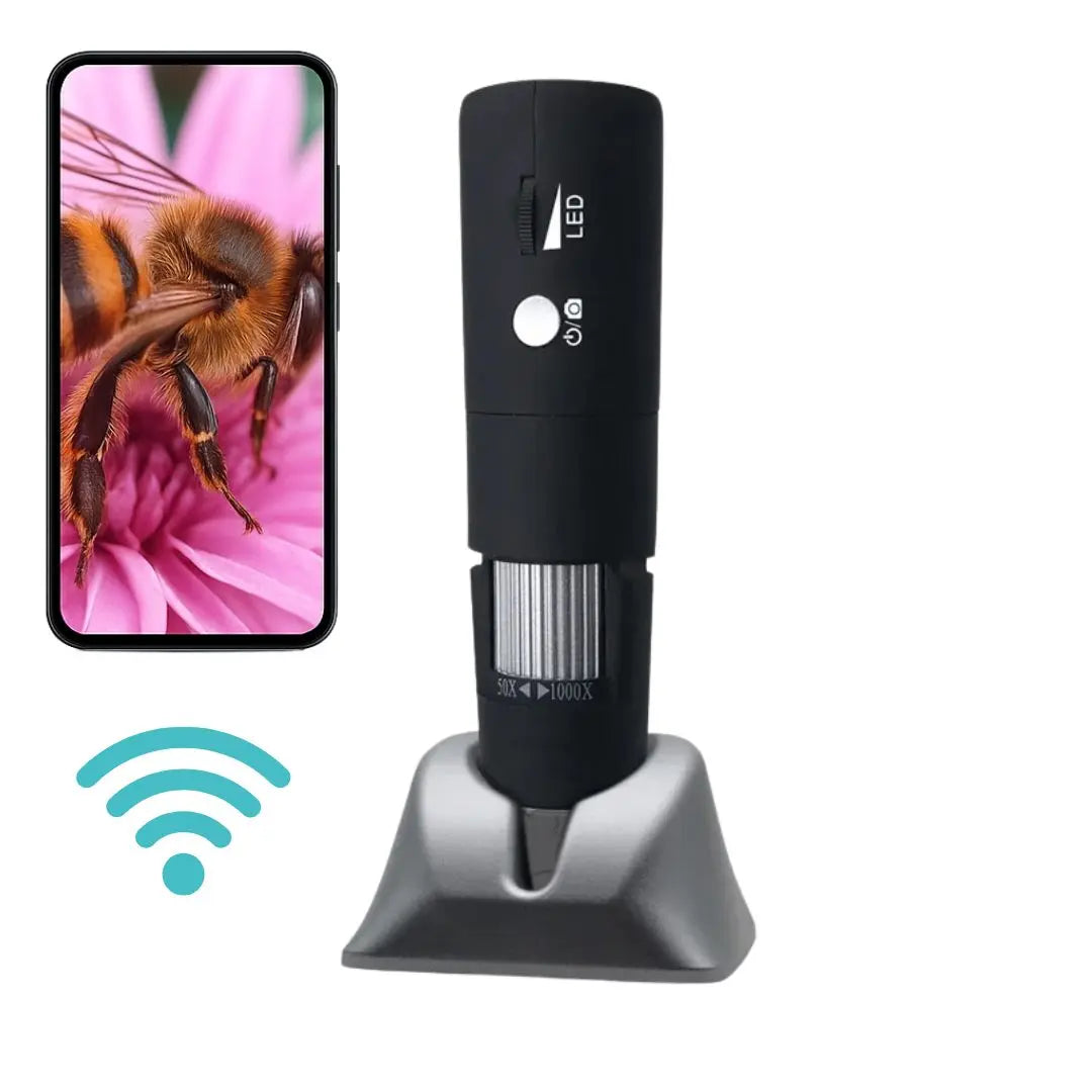 Microscope Numérique Enfant WiFi avec Support 360° – Dès 6 Ans