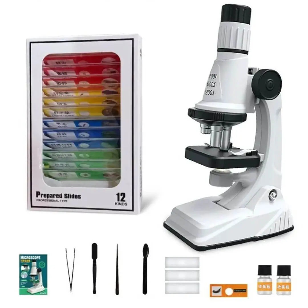 Microscope Optique Enfant Éducatif 12 Lames Préparées – Dès 6 Ans