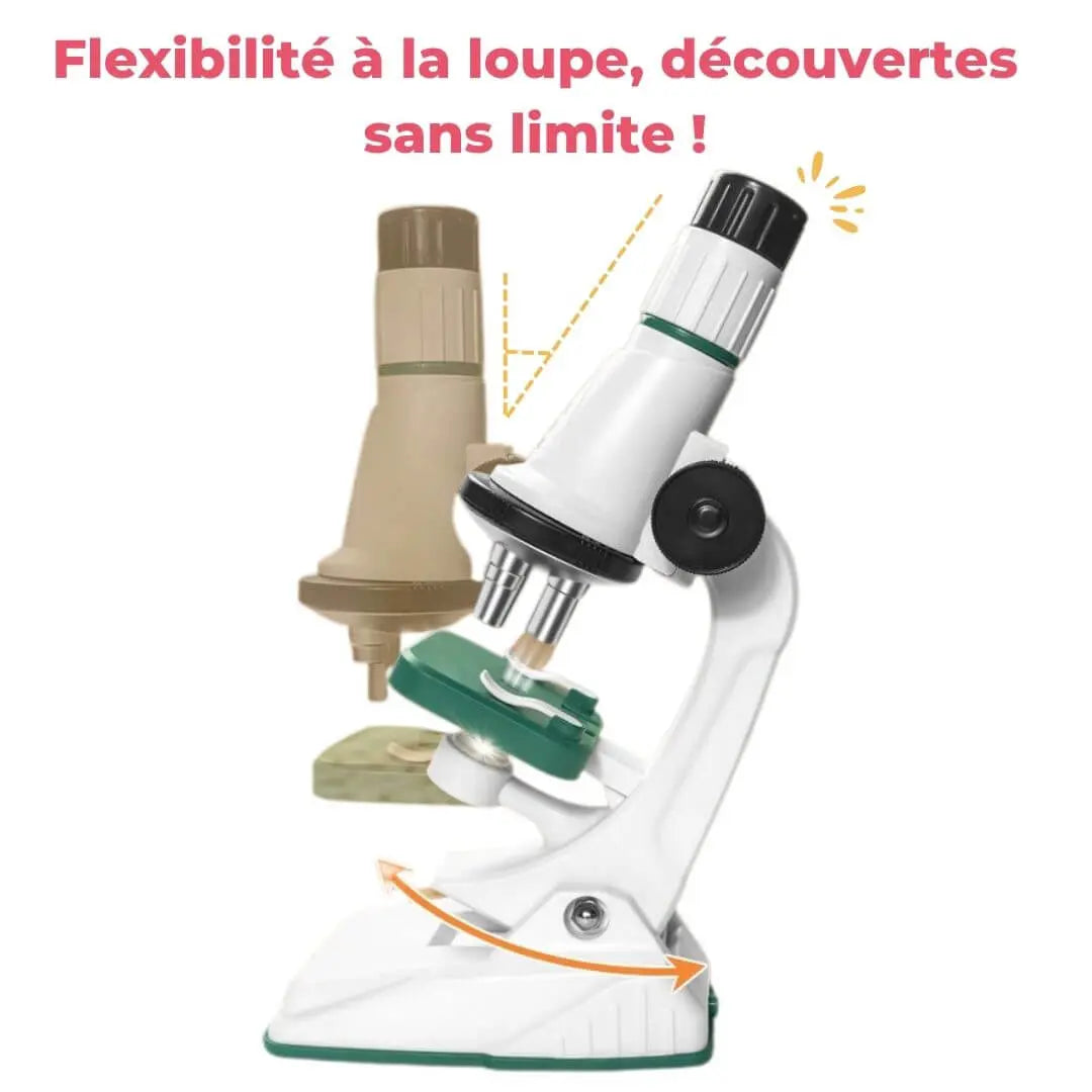 Microscope Optique Enfant Éducatif 12 Lames Préparées – Dès 6 Ans