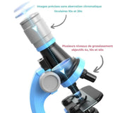 Microscope Optique Enfant 1200x Kit avec Spécimens – Dès 6 Ans