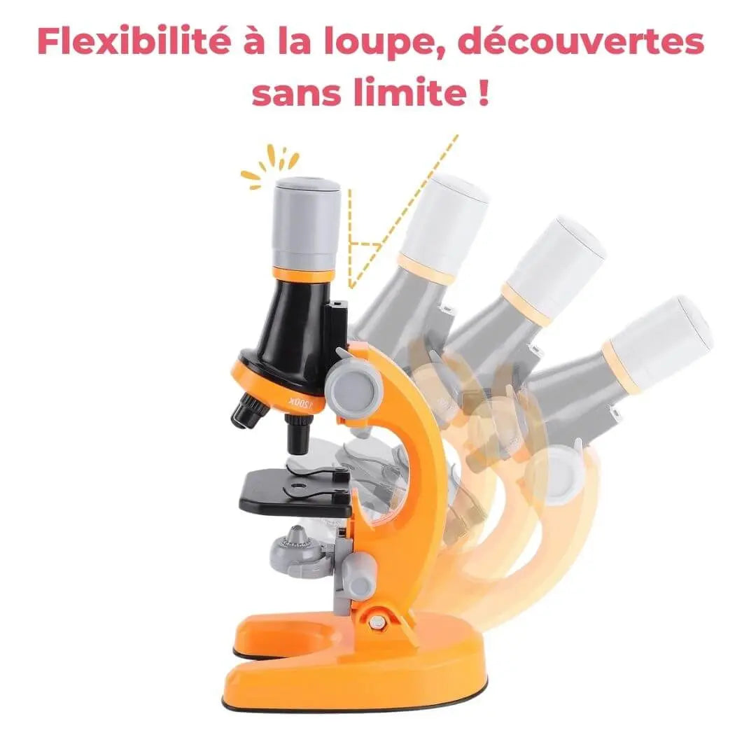 Microscope Optique Enfant 1200x Kit avec Spécimens – Dès 6 Ans