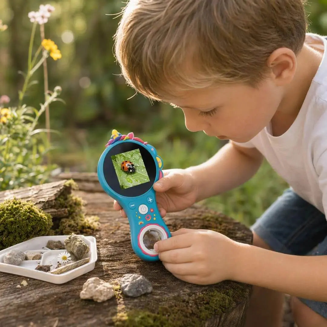 Microscope Portable Enfant – Écran HD – Zoom x500 – Dès 6 Ans