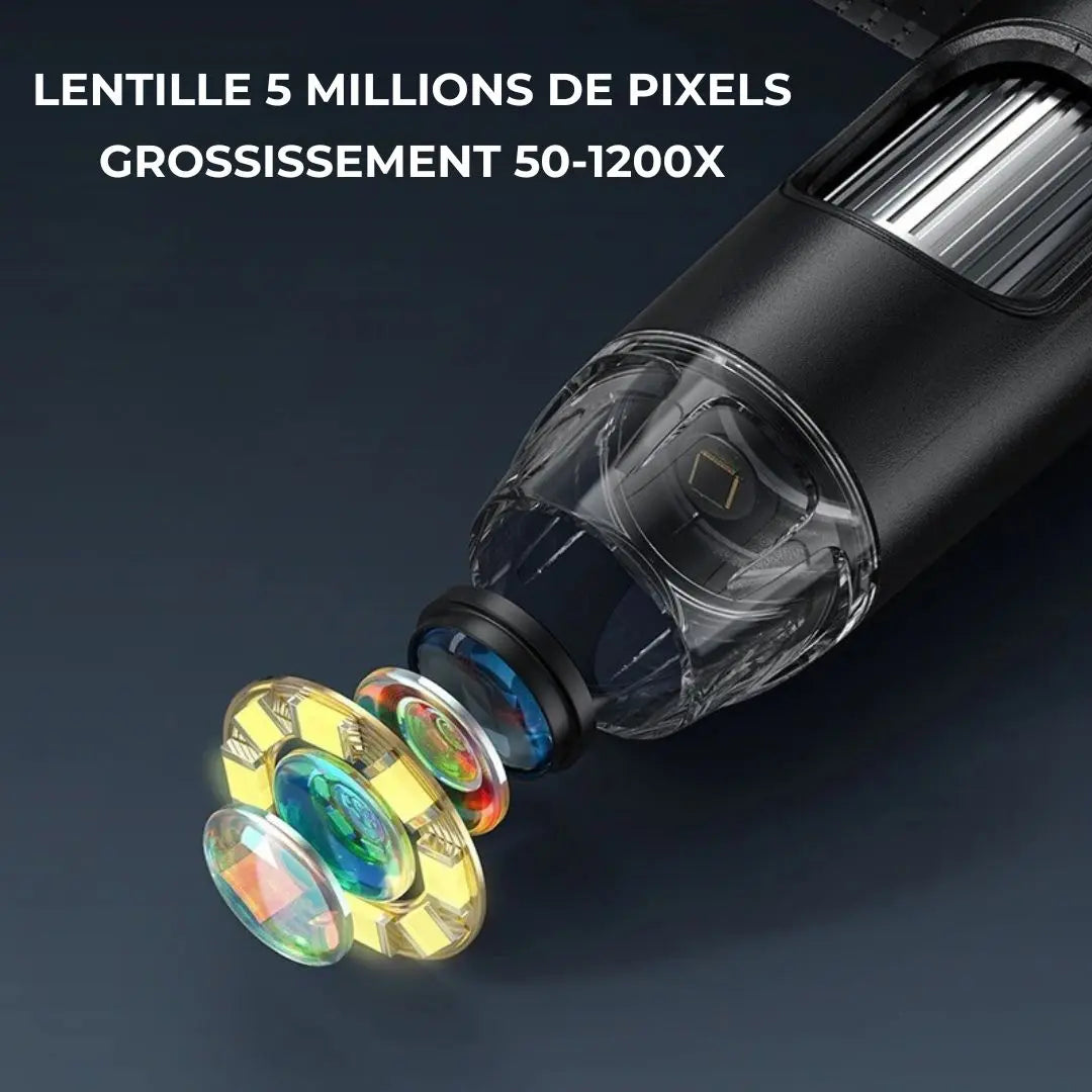 Microscope Électronique Enfant Grand Écran Zoom 1200x – Dès 6 Ans