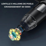 Microscope Électronique Enfant Grand Écran Zoom 1200x – Dès 6 Ans