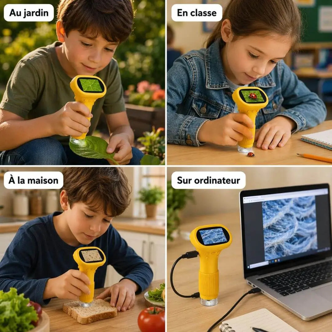 Microscope de Poche Enfant Compact – Dès 4 Ans