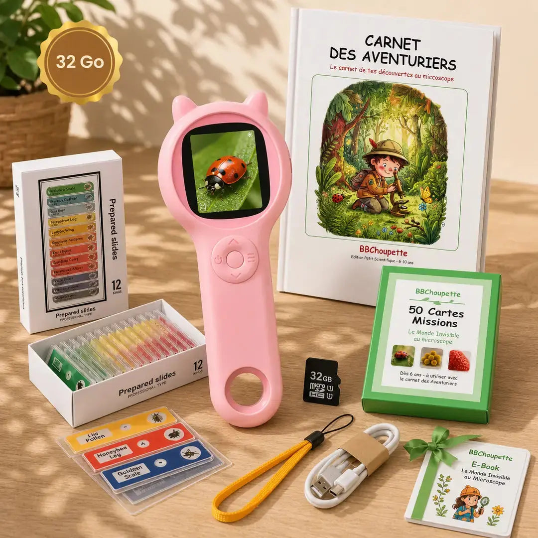Microscope de Poche Enfant 500x – Dès 4 Ans