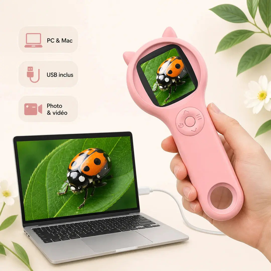 Microscope de Poche Enfant 500x – Dès 4 Ans