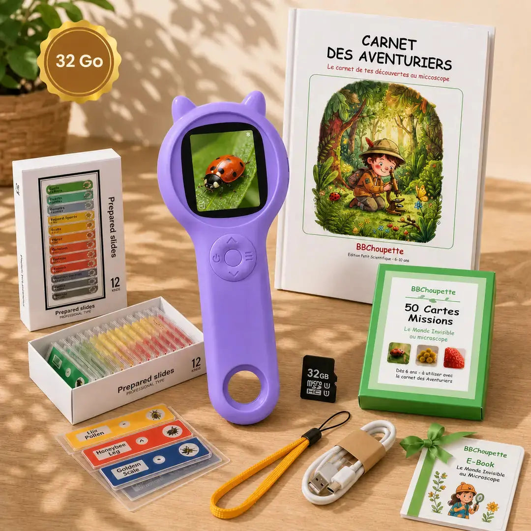 Microscope de Poche Enfant 500x – Dès 4 Ans