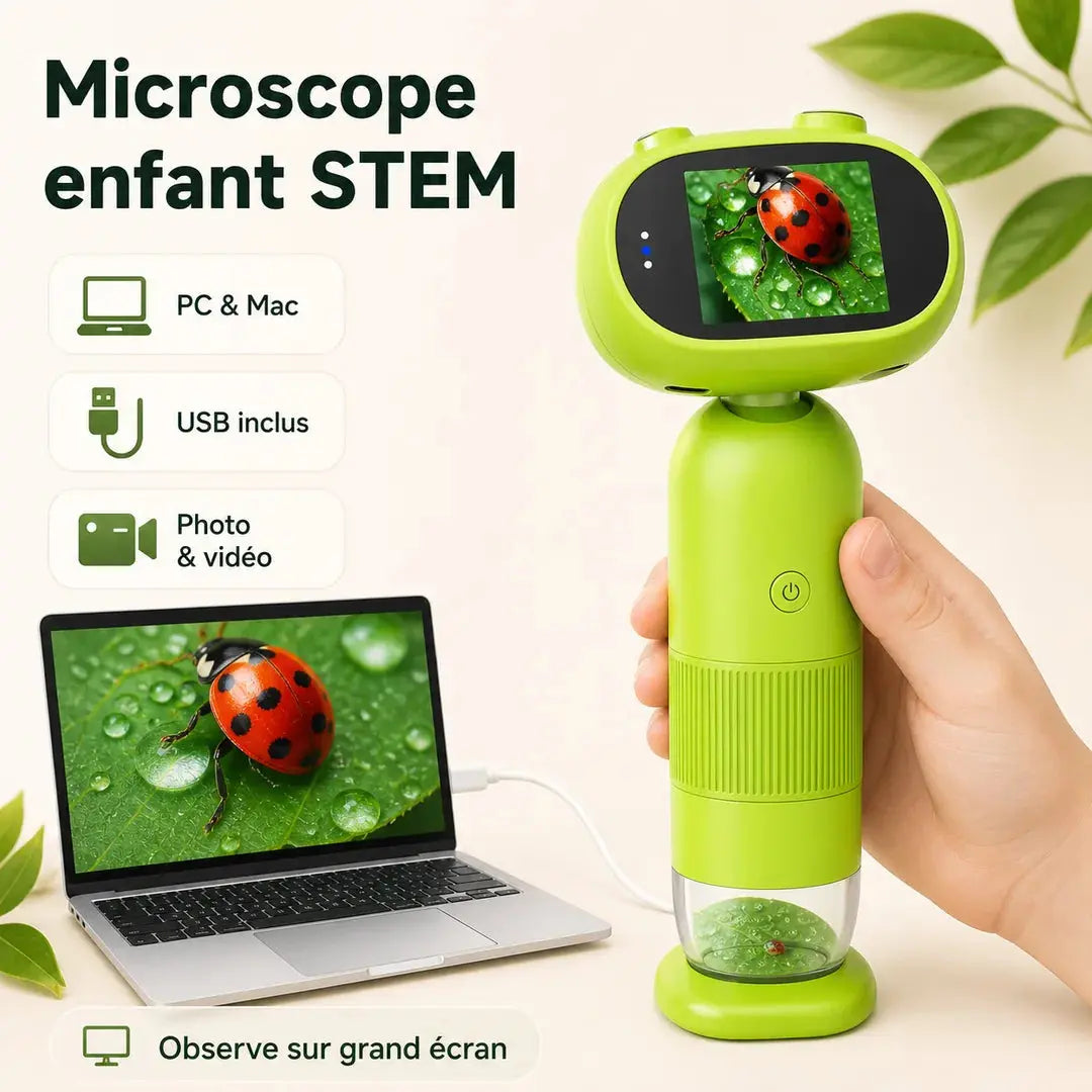Microscope de Poche Enfant STEM – Dès 4 Ans