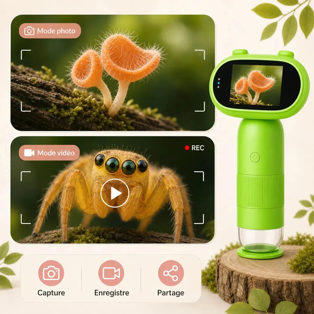 Microscope de Poche Enfant STEM – Dès 4 Ans