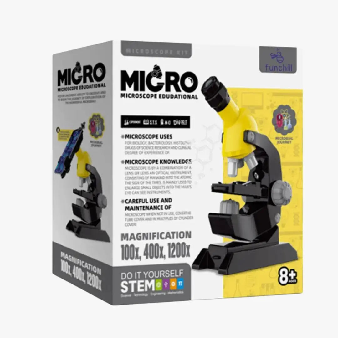 Microscope Optique Enfant 1200X avec Support Téléphone – Dès 8 Ans