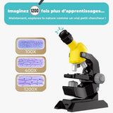 Microscope Optique Enfant 1200X avec Support Téléphone – Dès 8 Ans
