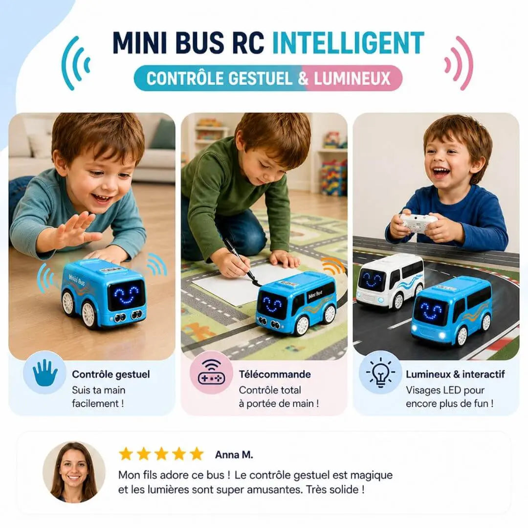 Mini Voiture Télécommandée Magic Bus RC – 4 Modes | Dès 3 ans