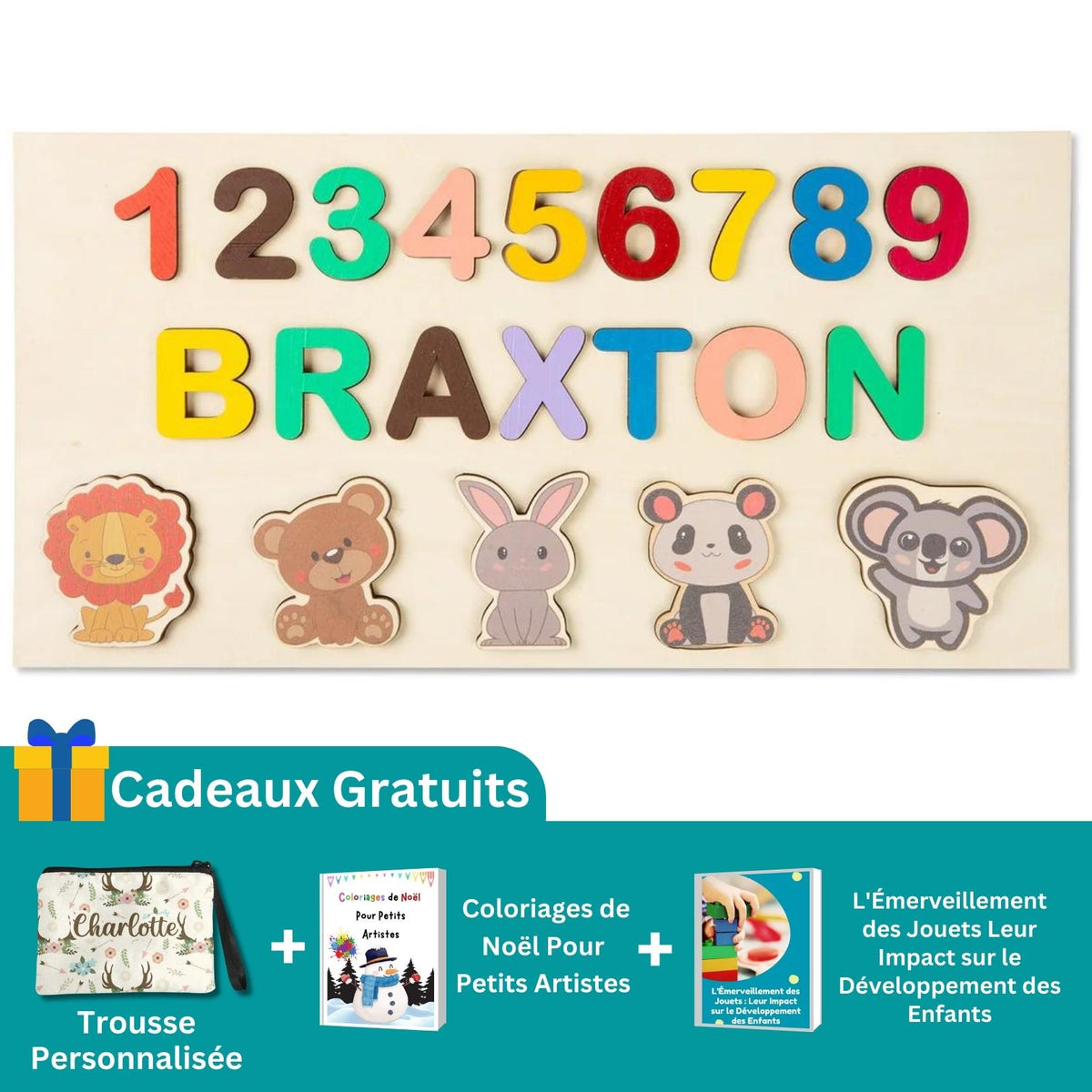 Puzzle en Bois avec Prénom Personnalisé