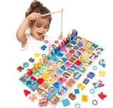 Puzzle Alphabet Chiffres et Formes en Bois