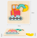MontessoriFit Puzzle Animal 3D en Bois | Jouet d'Apprentissage Précoce