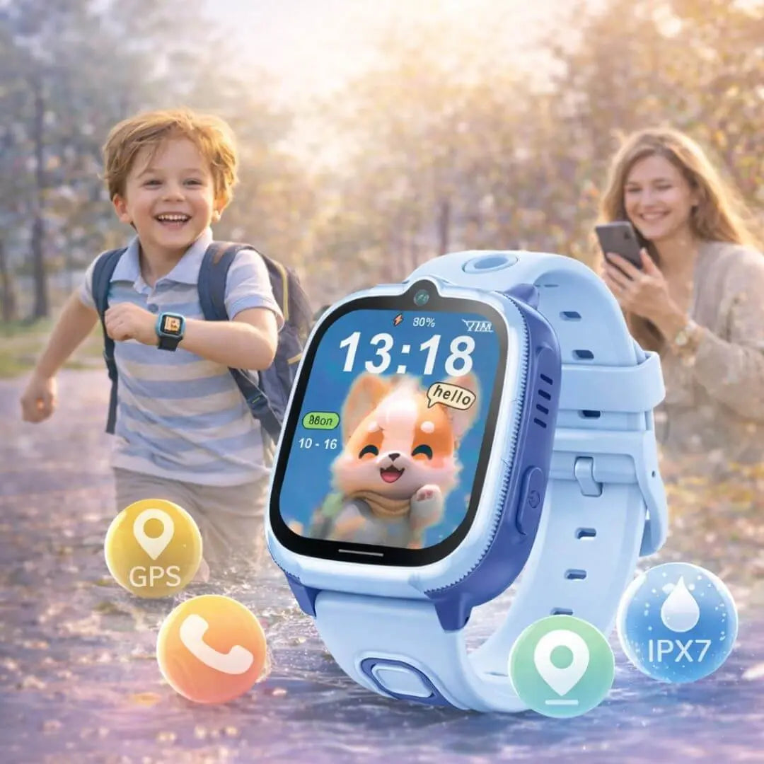 Montre 4G Enfant GPS HD – Appels Vidéo, SOS & Étanche IPX7