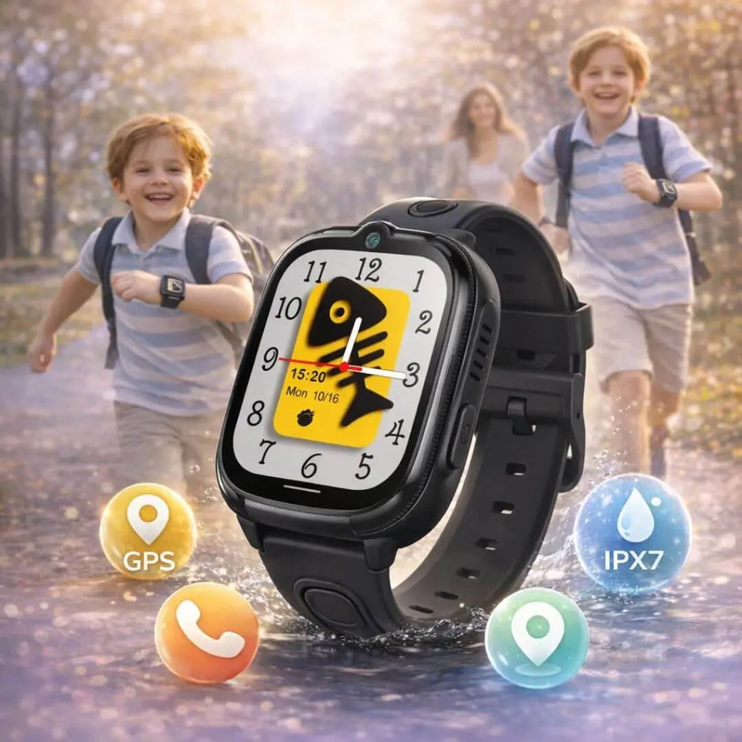 Montre 4G Enfant GPS HD – Appels Vidéo, SOS & Étanche IPX7