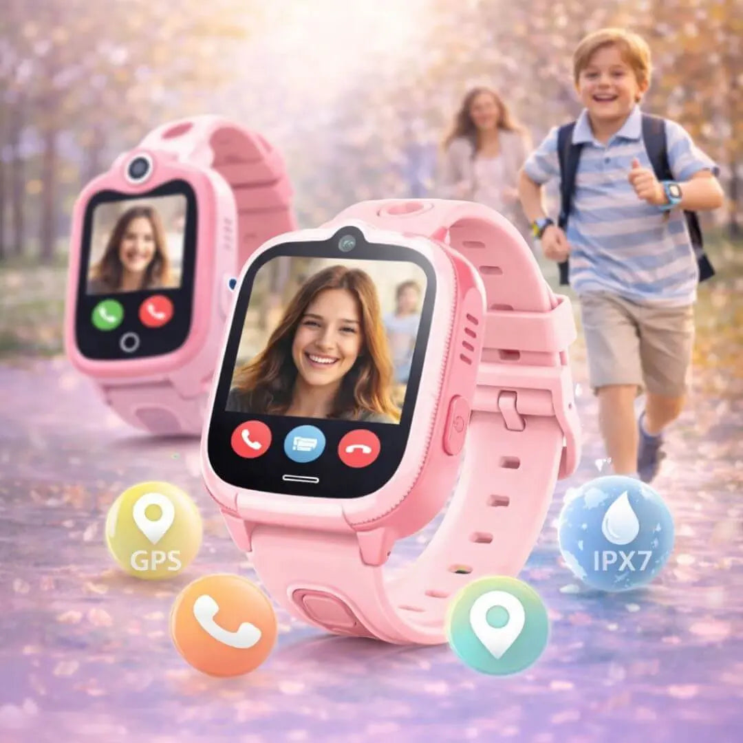 Montre 4G Enfant GPS HD – Appels Vidéo, SOS & Étanche IPX7