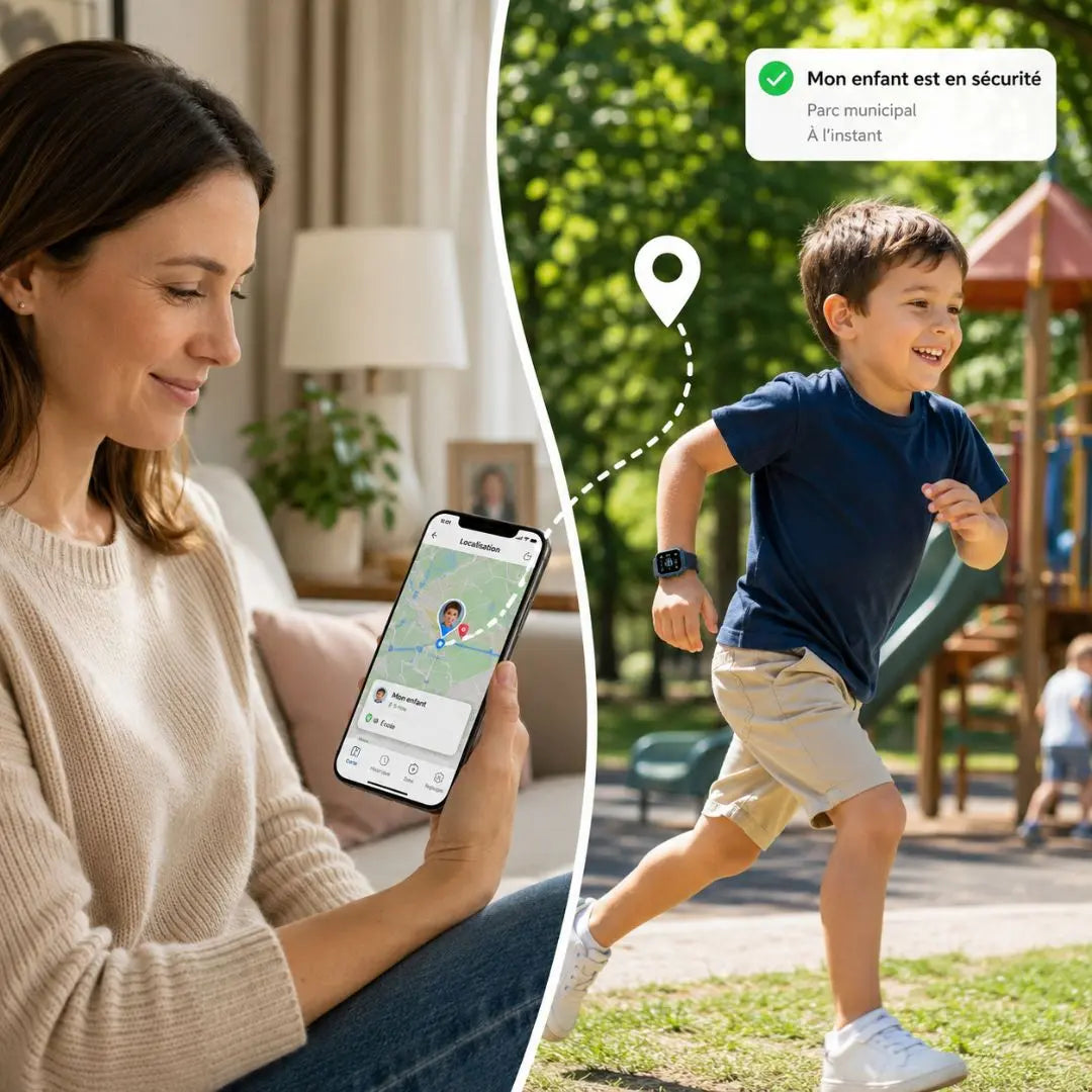 Montre Connectée Enfant GPS – Appels SIM, Caméra & Géoloc